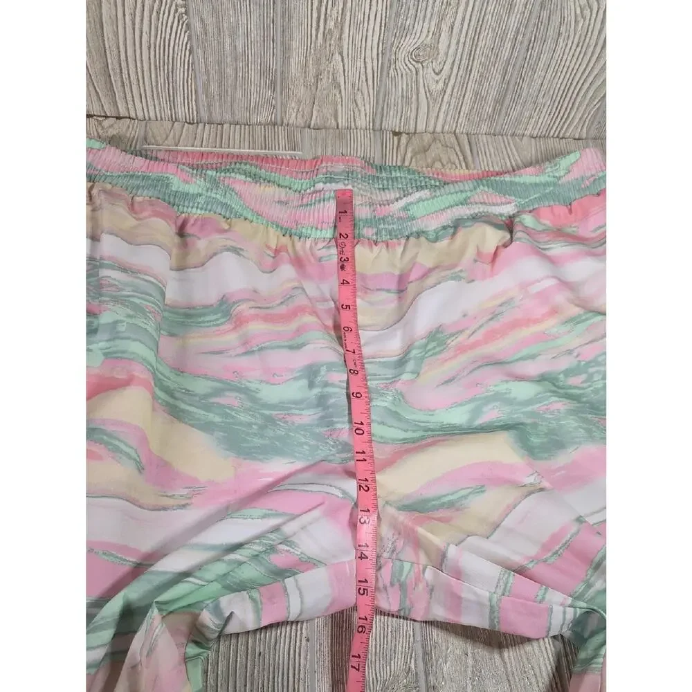 Adidas Pastel Watercolor Marble Print R.Y.V. Track Joggers Pants Womens 3X NWT